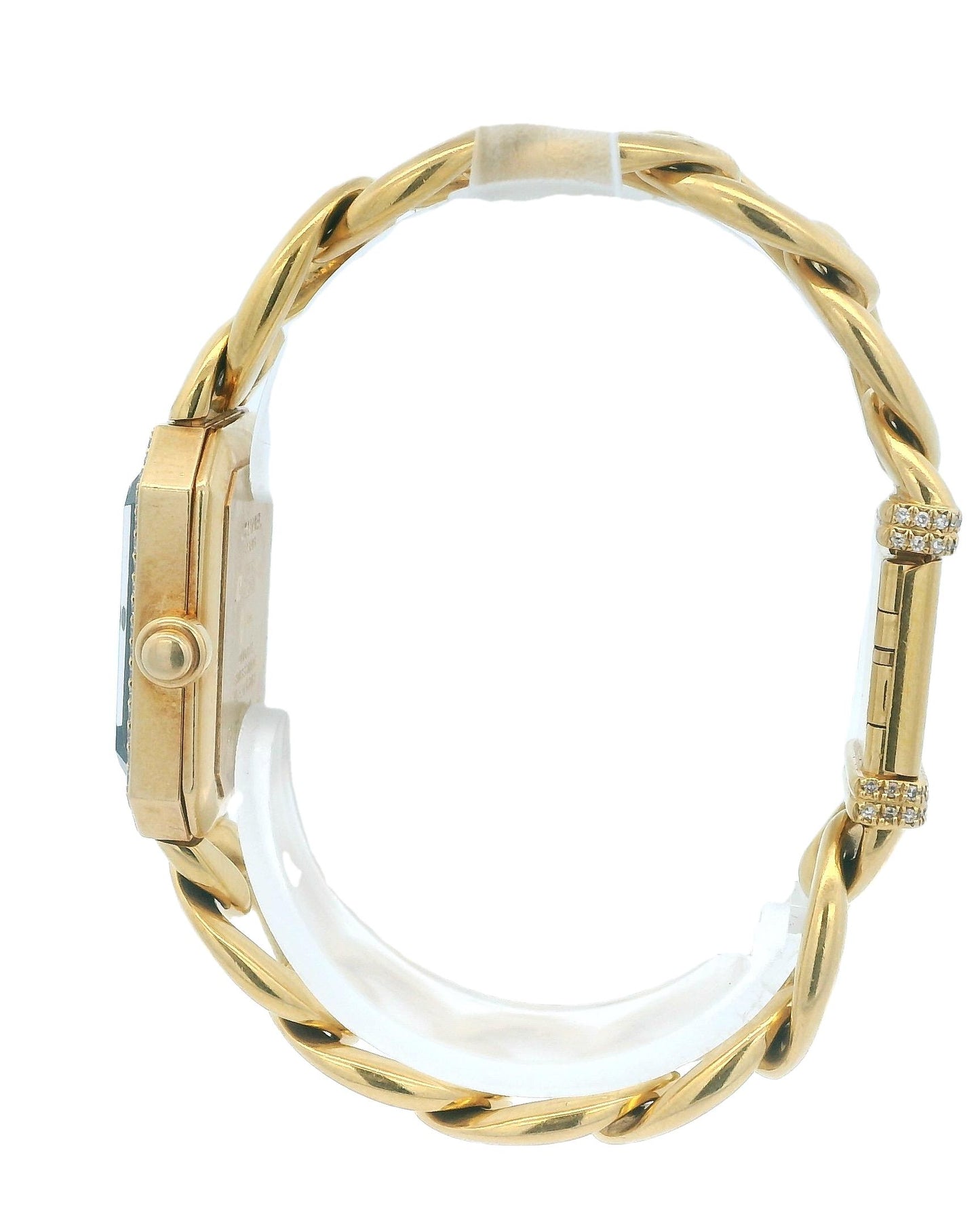 Chanel Paris 18K Yellow Gold & Diamond Bezel Onyx Dial Ladies Watch
