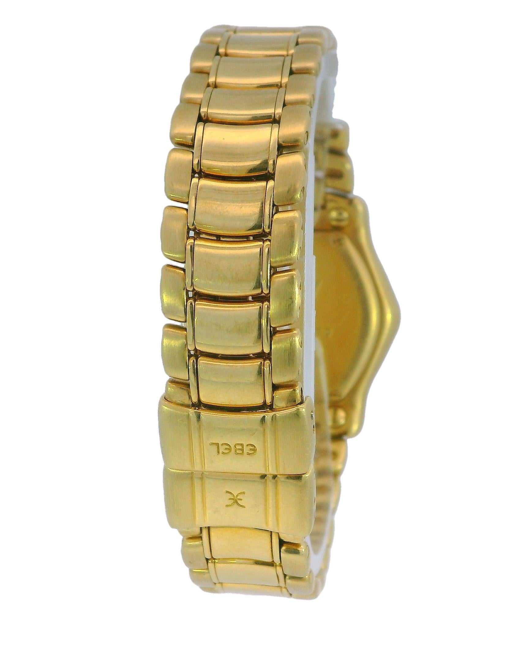 Ebel 1911 18K Yellow Gold MOP Diamond Dial Ladies Watch