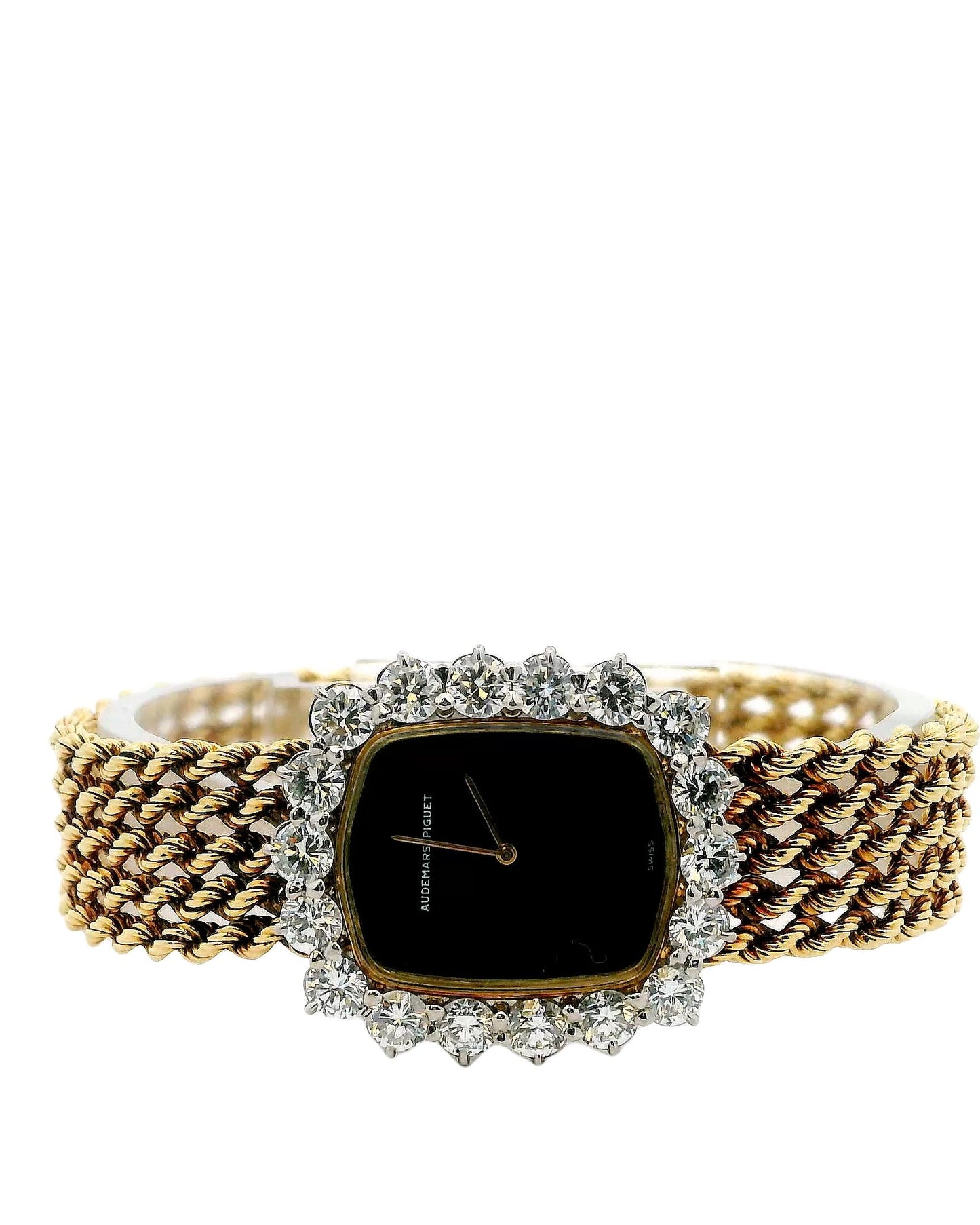 Audemars Piguet Onyx Dial Diamond Bezel Ladies Watch