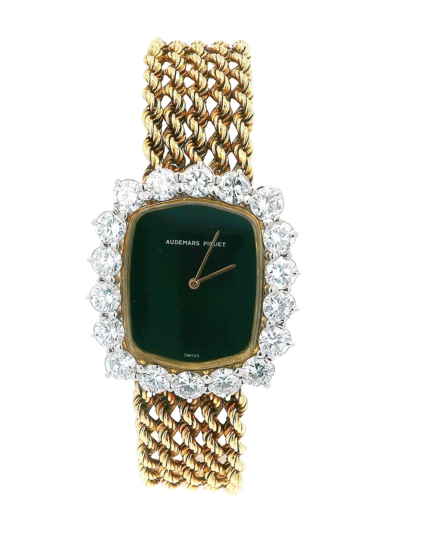 Audemars Piguet Onyx Dial Diamond Bezel Ladies Watch
