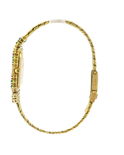 Montre Royale 18k Ruby/Emerald/Blue Sapphire/Diamond Mesh Bracelet