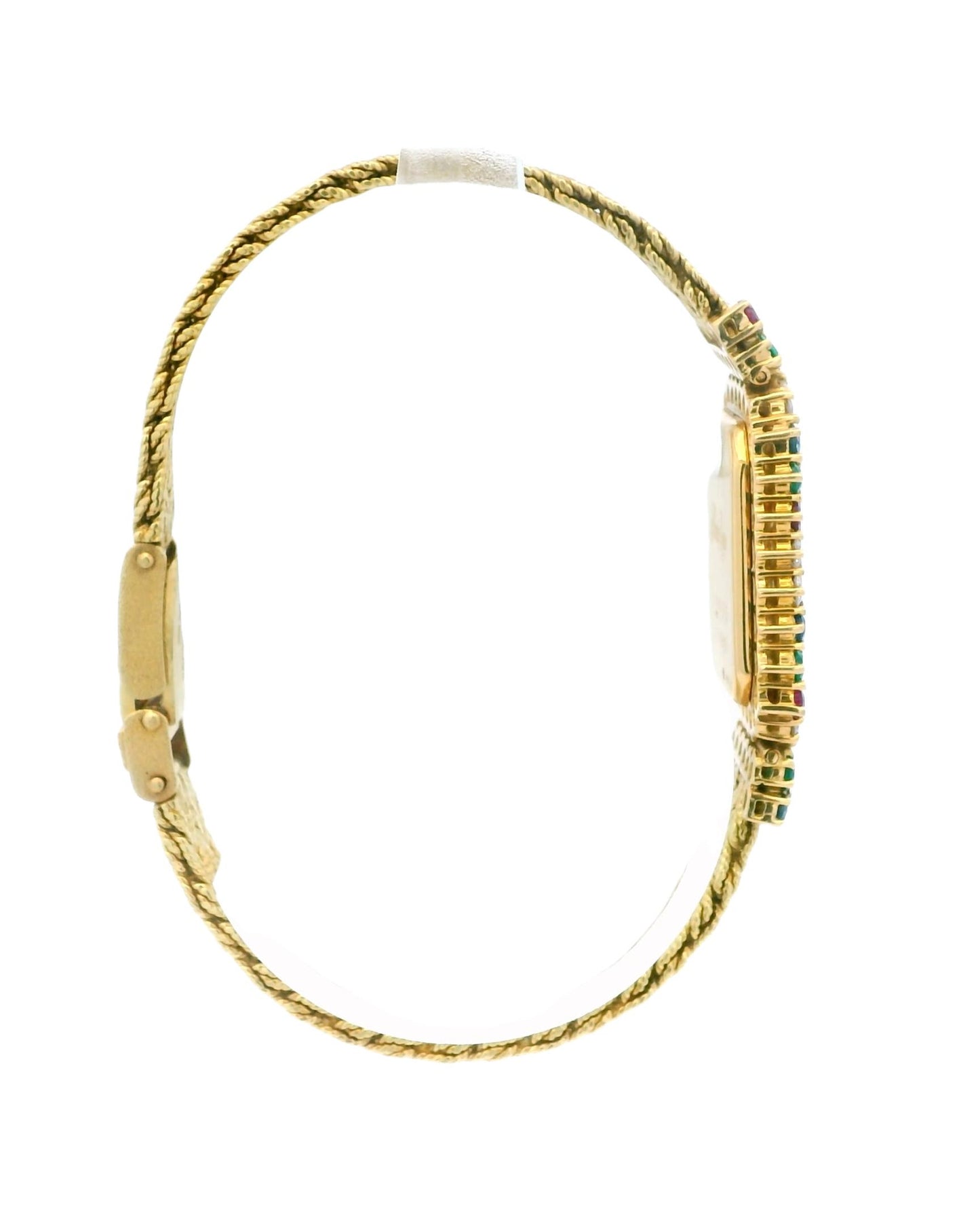 Montre Royale 18k Ruby/Emerald/Blue Sapphire/Diamond Mesh Bracelet