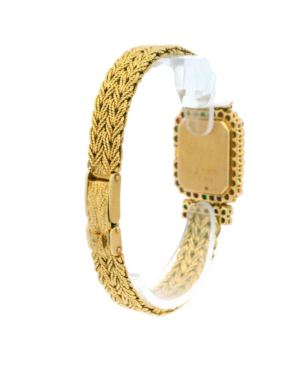 Montre Royale 18k Ruby/Emerald/Blue Sapphire/Diamond Mesh Bracelet