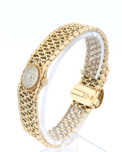 Rolex Vintage Ladies 18k Yellow Gold w Chased Bezel