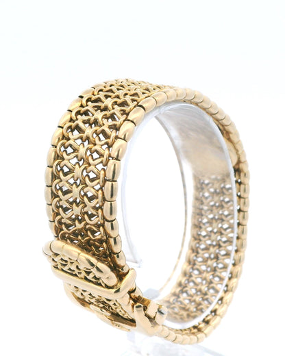 Rolex Vintage Ladies 18k Yellow Gold w Chased Bezel