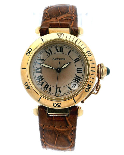 Cartier Pasha W3004856 Automatic 18k Yellow Gold W/Papers