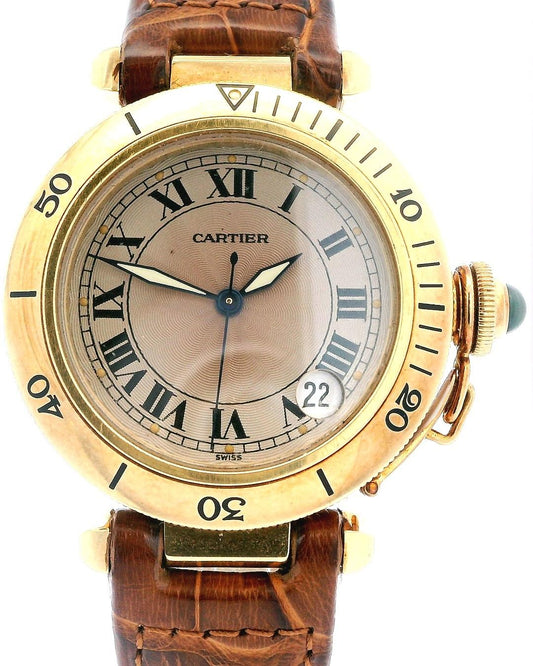 Cartier Pasha W3004856 Automatic 18k Yellow Gold W/Box & Papers
