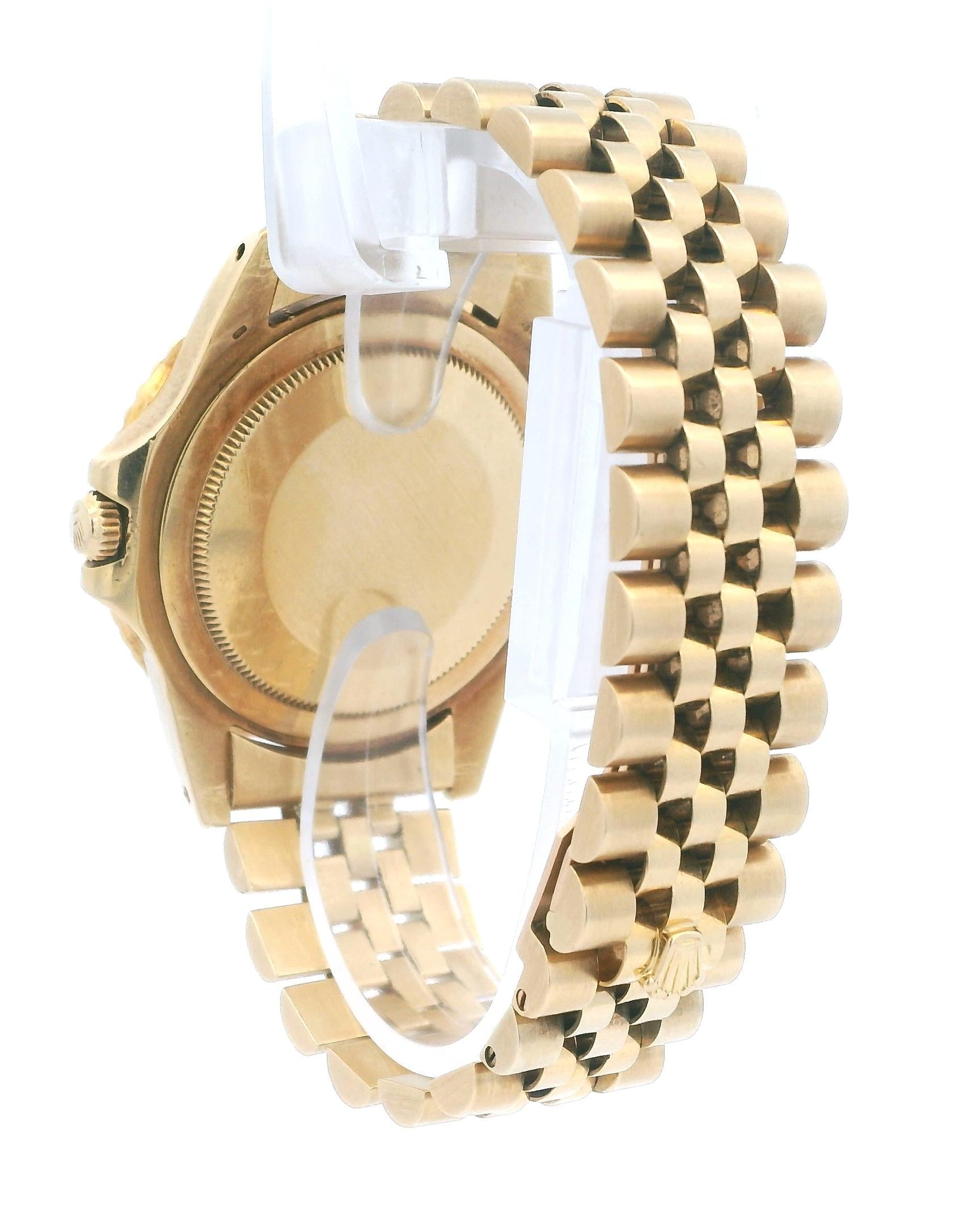 Rolex GMT-Master 1675 Gloss Brown Nipple Dial 18K Yellow Gold Vintage Watch