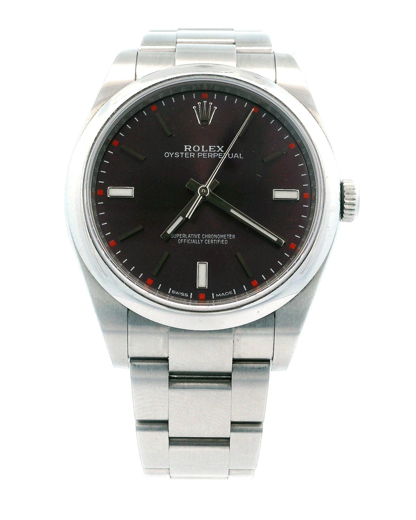 Rolex Oyster Perpetual 114300 Red Grape Dial W/ Box & Papers