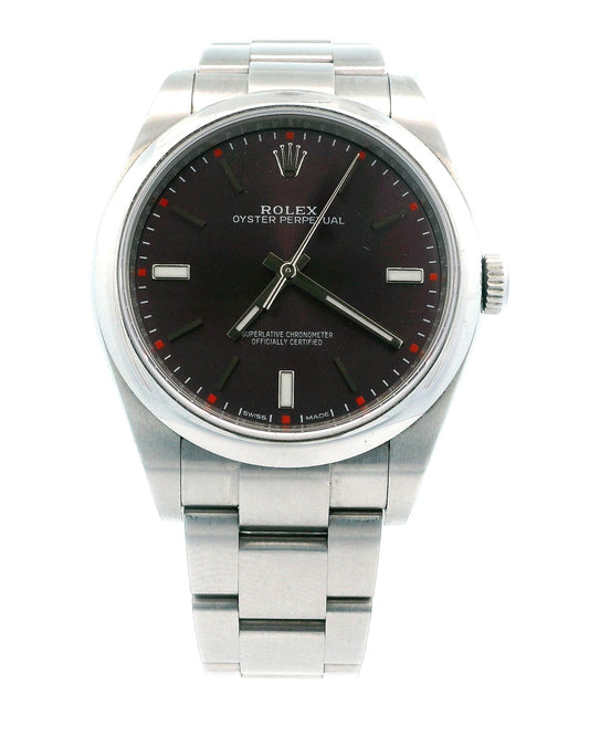 Rolex Oyster Perpetual 114300 Red Grape Dial W/ Box & Papers