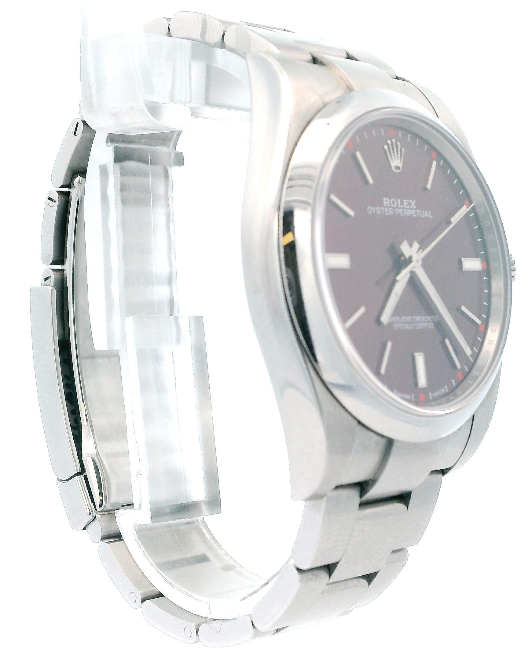 Rolex Oyster Perpetual 114300 Red Grape Dial W/ Box & Papers