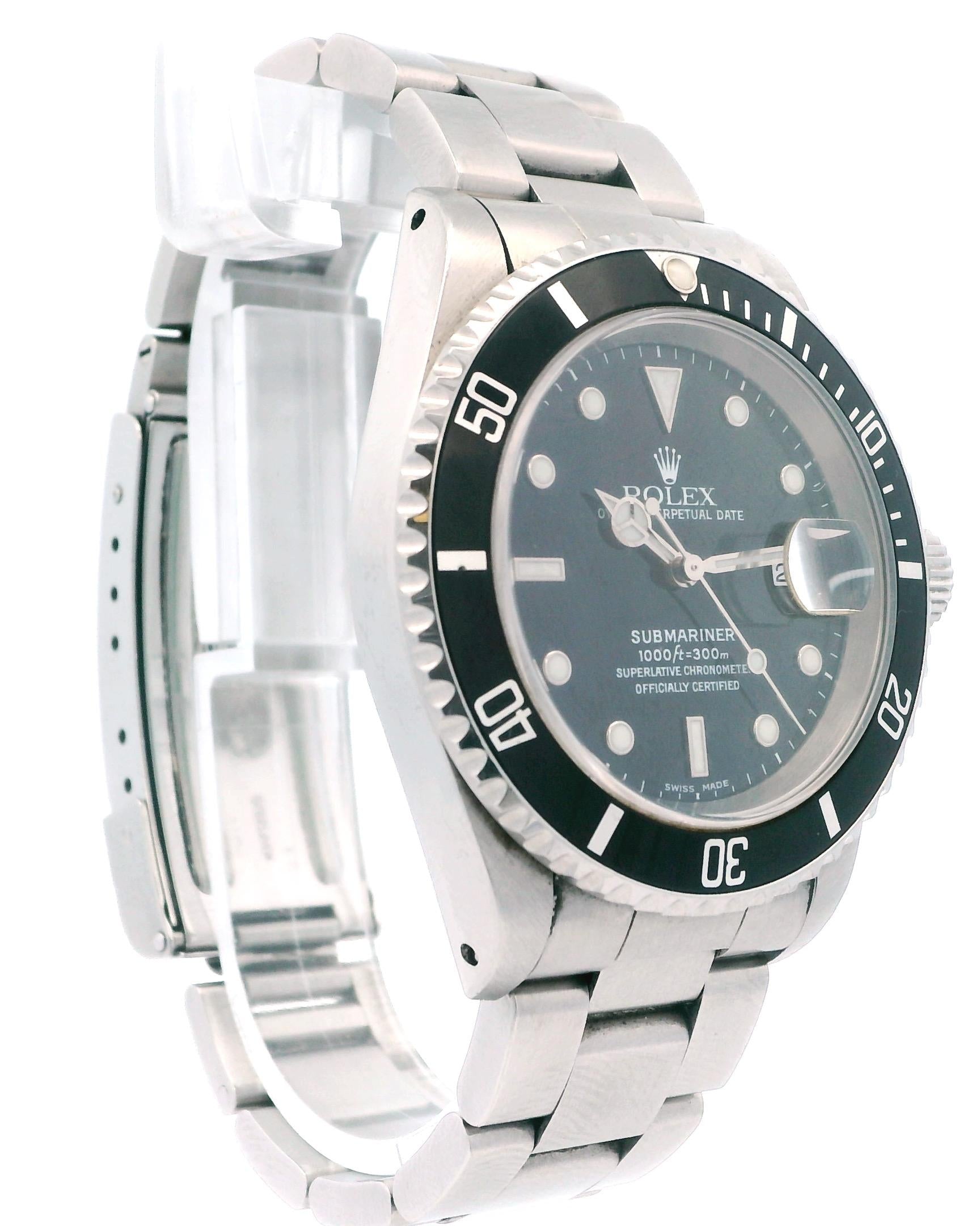 Rolex Oyster Perpetual Submariner 16610 Mens Watch