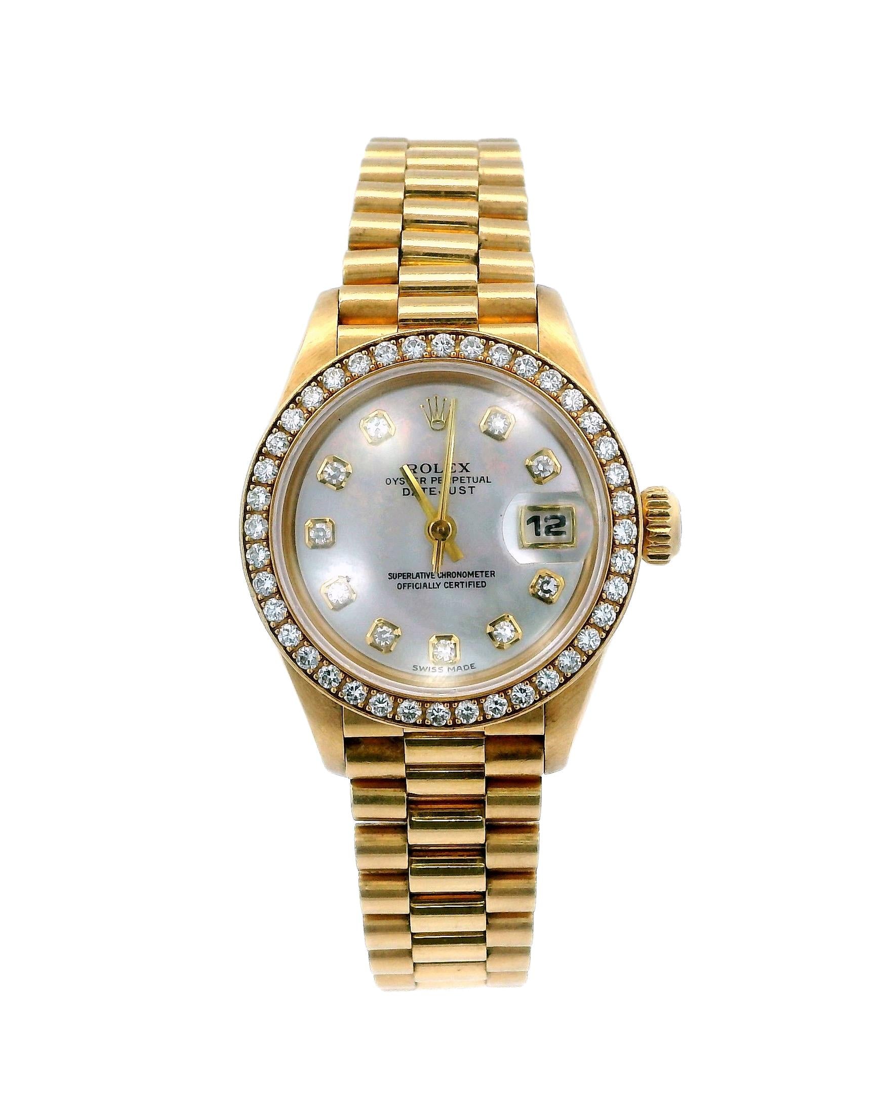 Rolex Datejust 69138 MOP Diamond  Dial Ladies Watch
