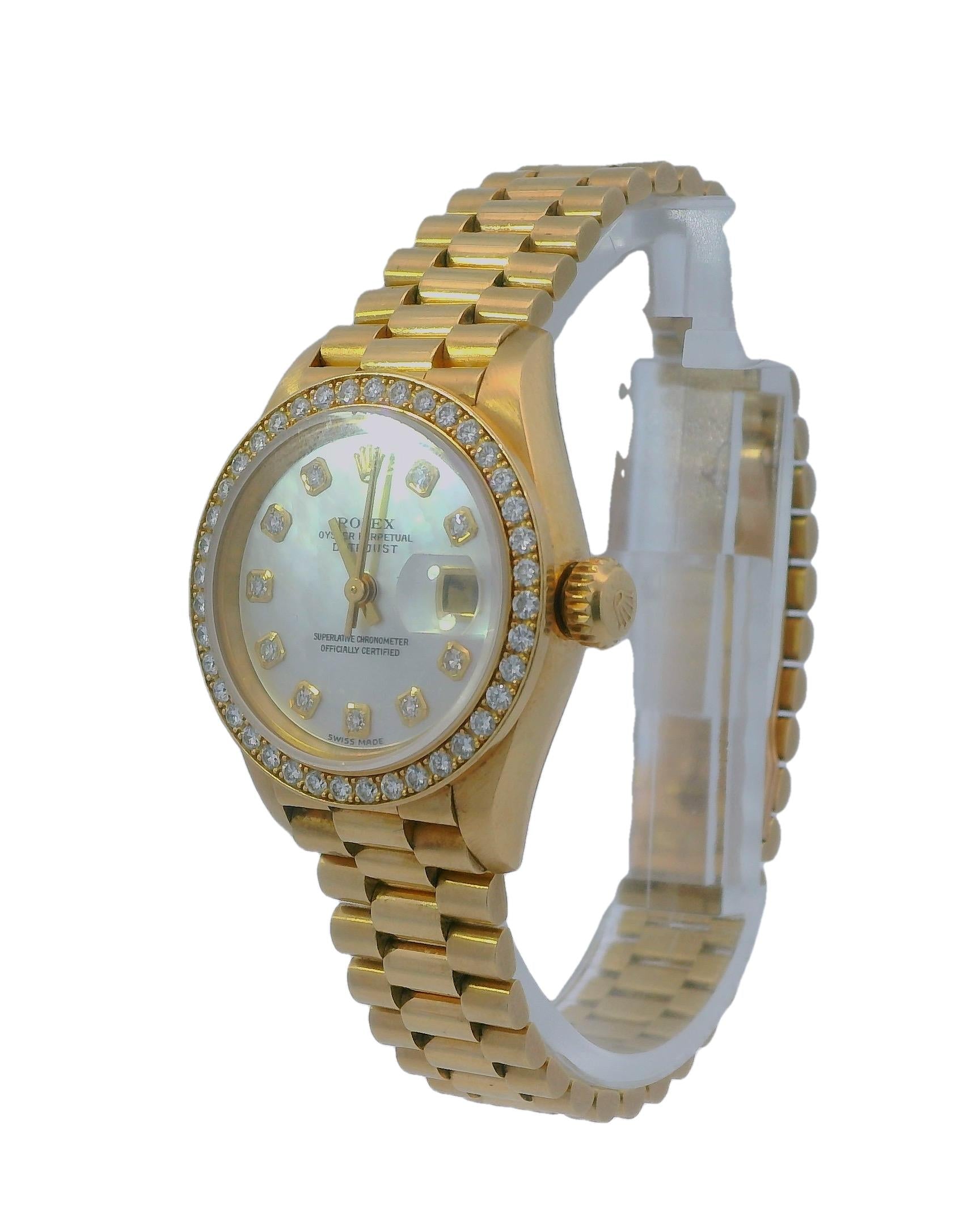 Rolex Datejust 69138 MOP Diamond  Dial Ladies Watch