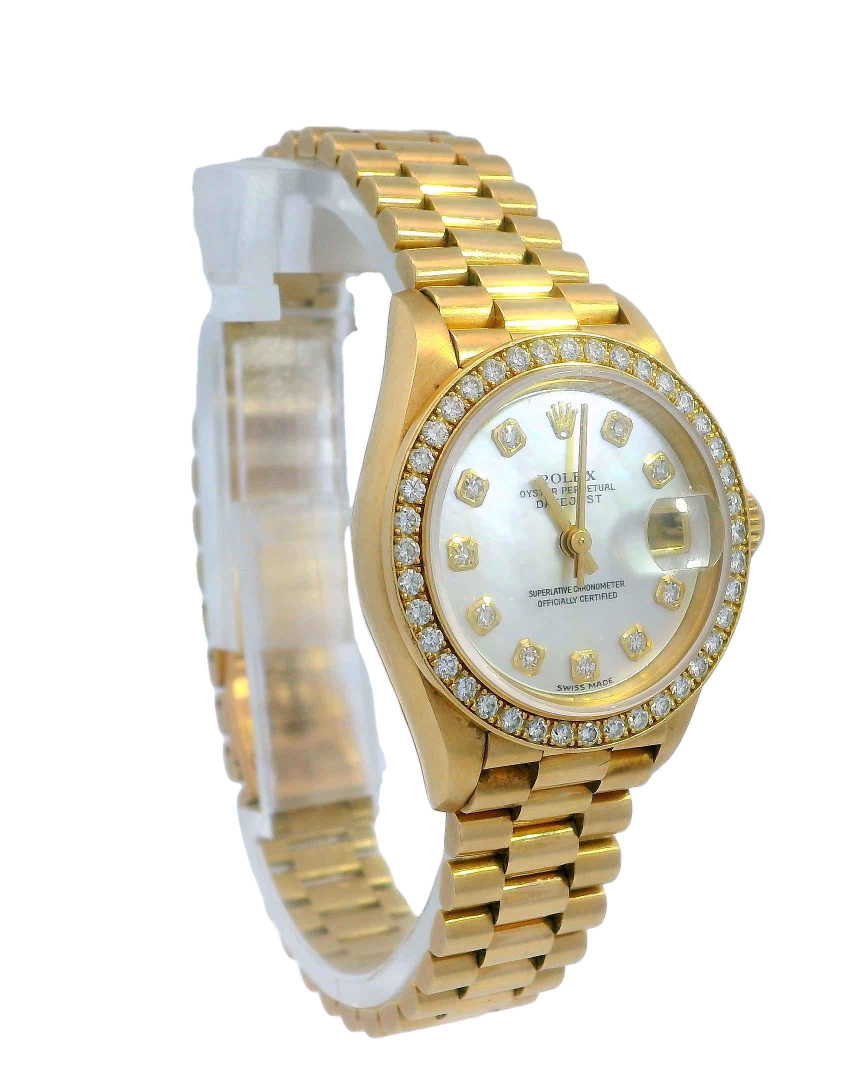 Rolex Datejust 69138 MOP Diamond  Dial Ladies Watch