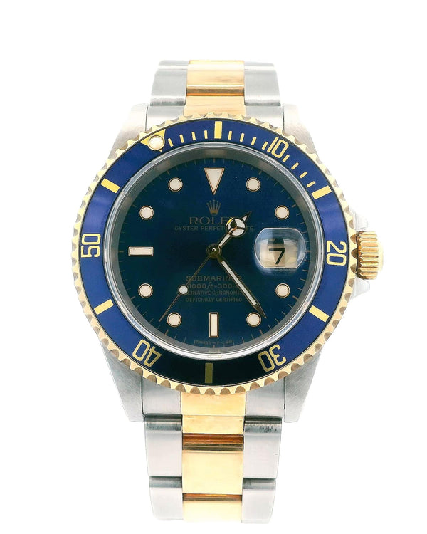 Rolex Submariner 16613 Blue Dial Mens Watch