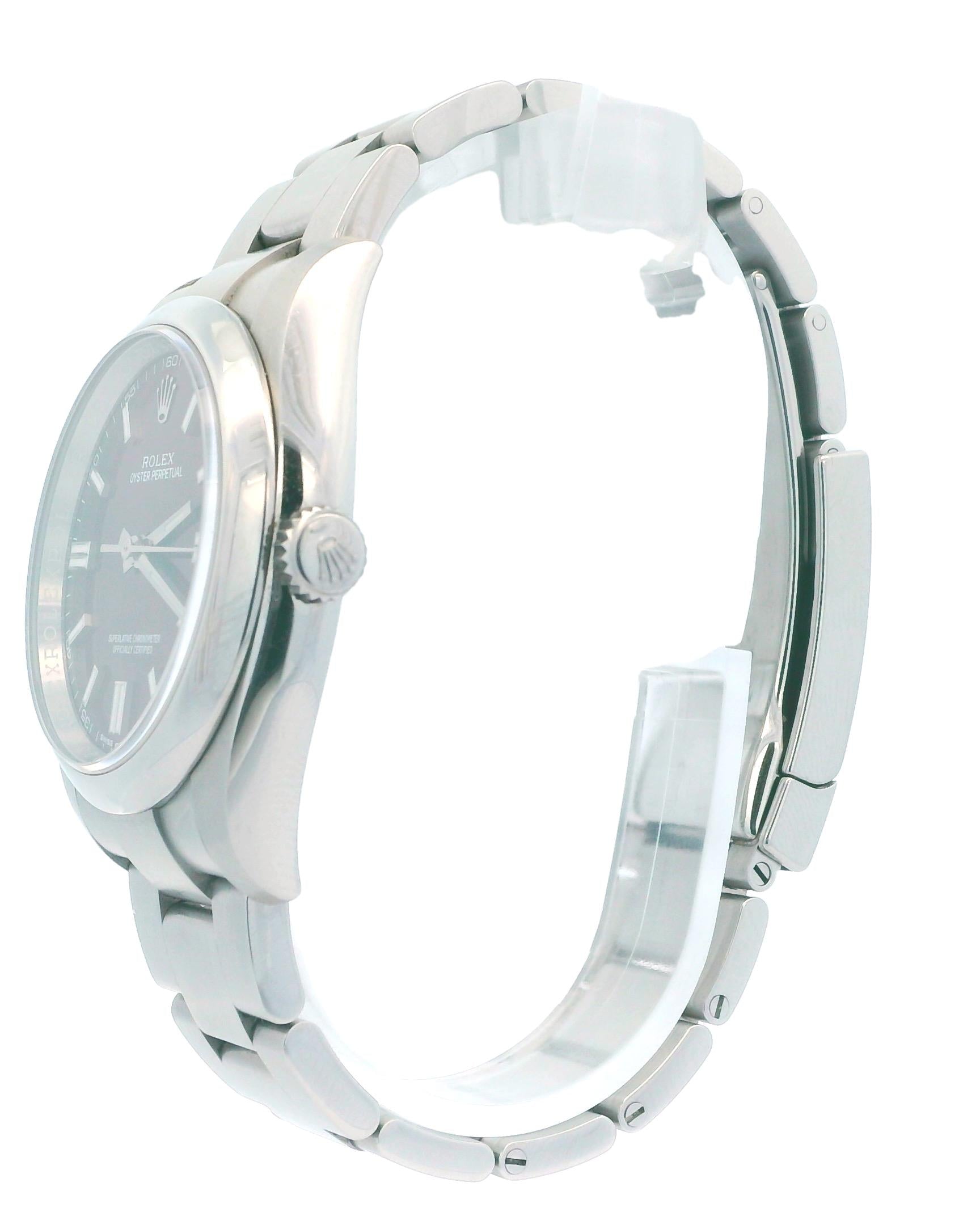 Rolex Oyster Perpetual 116000 Red-Grape Dial Steel Box Papers