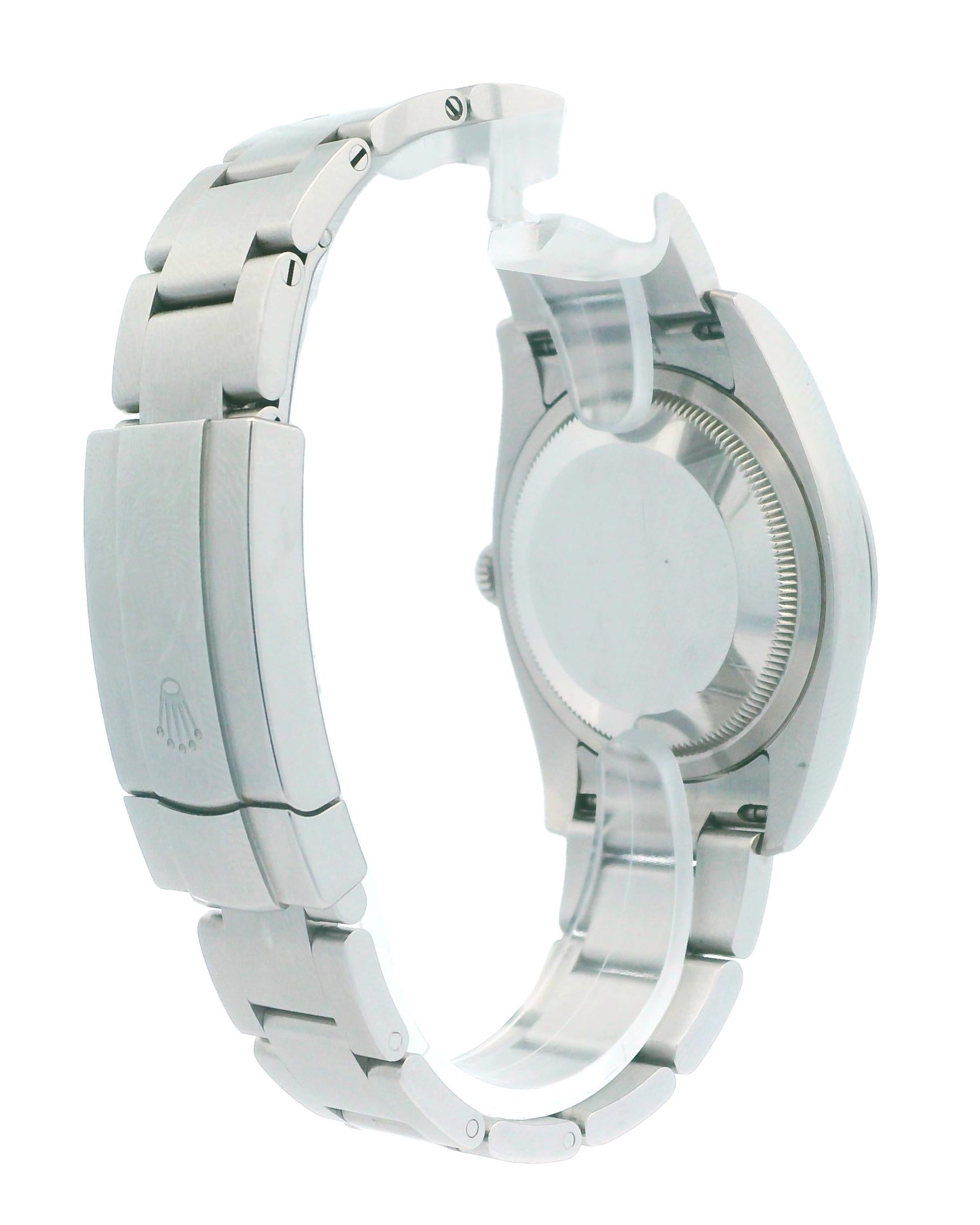 Rolex Oyster Perpetual 116000 Red-Grape Dial Steel Box Papers