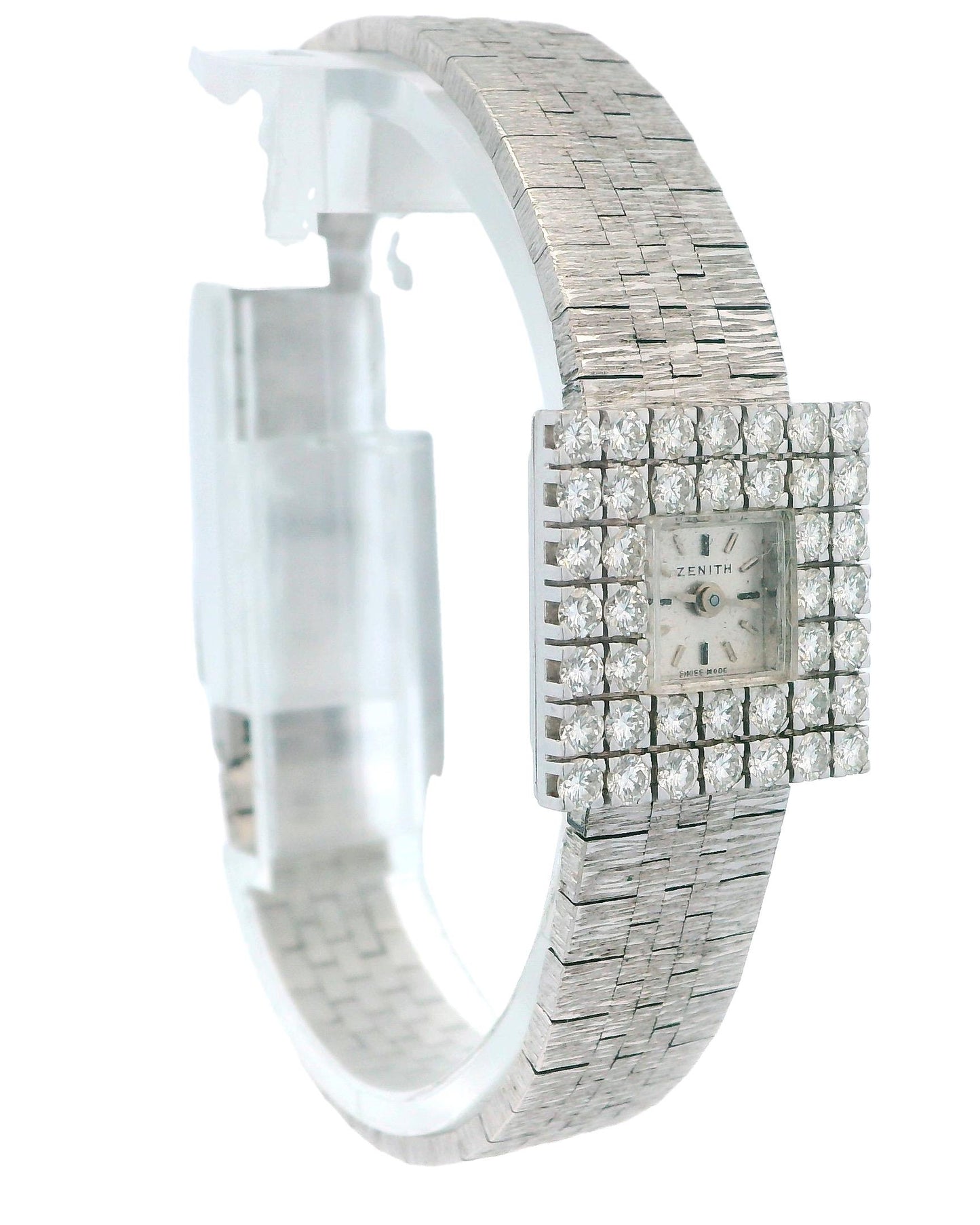 Zenith 18K White Gold & Diamond Set Bezel Mechanical