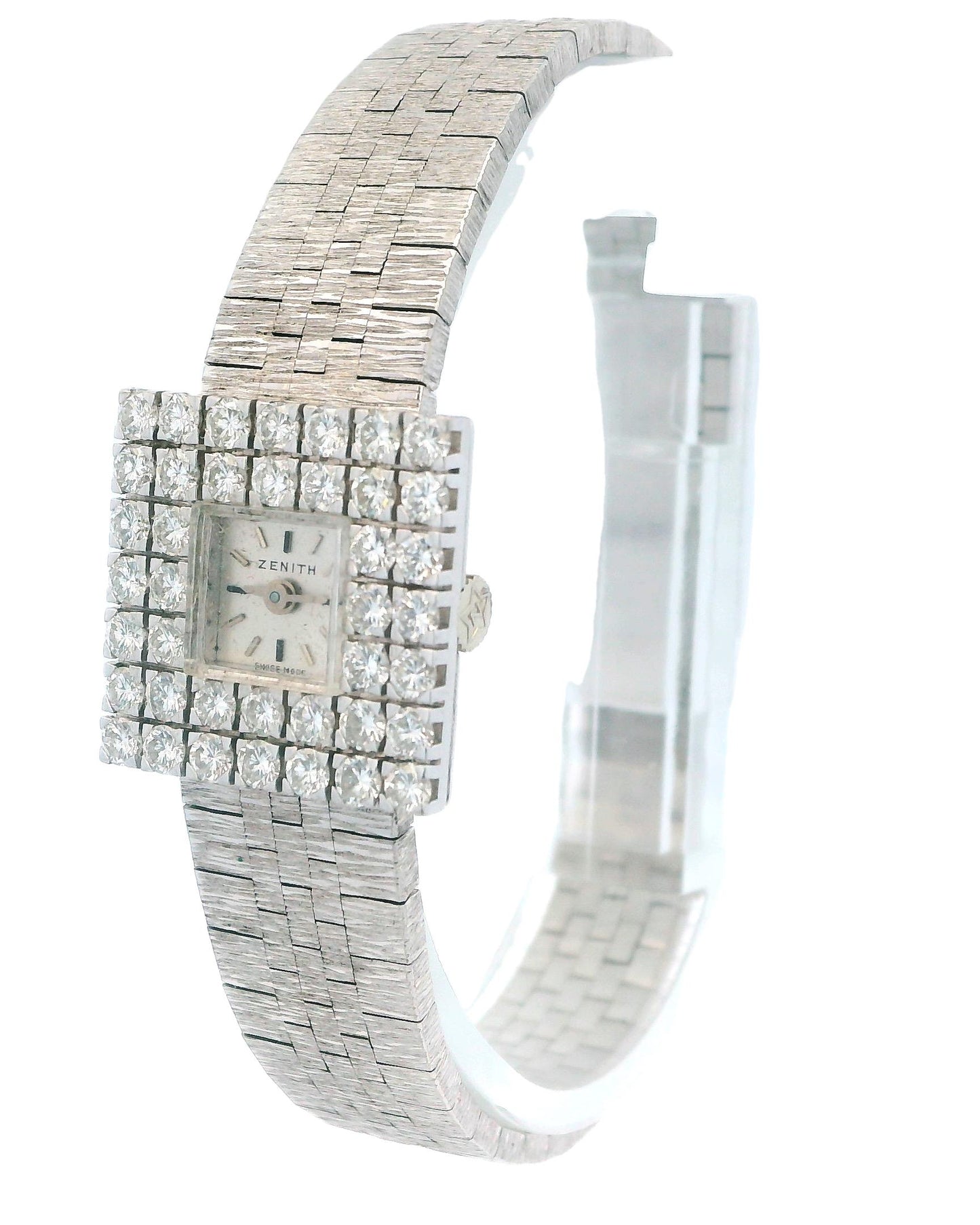 Zenith 18K White Gold & Diamond Set Bezel Mechanical