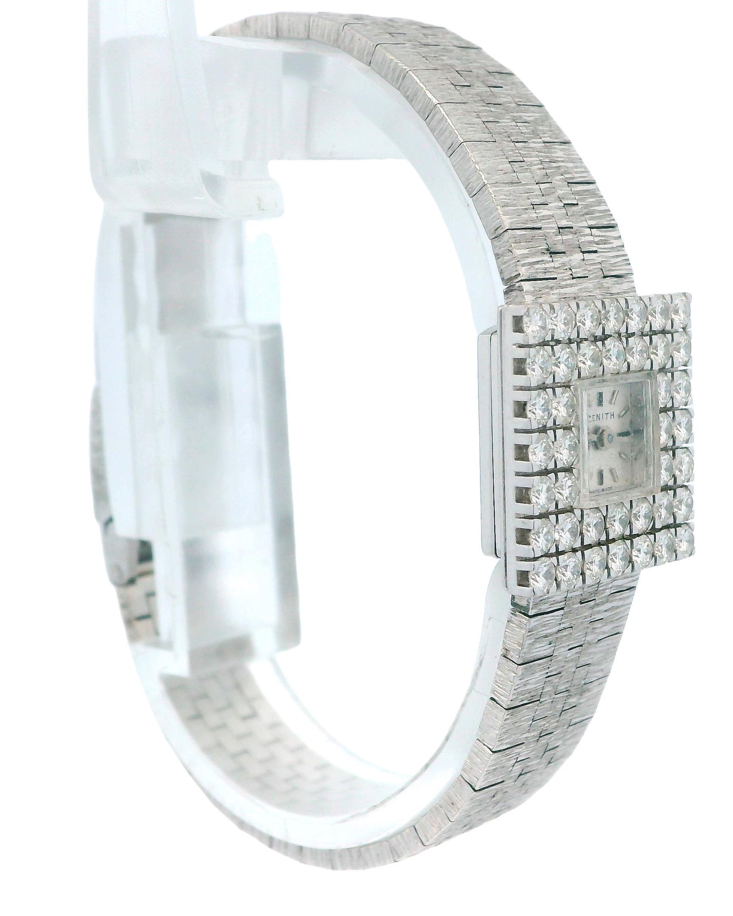 Zenith 18K White Gold & Diamond Set Bezel Mechanical