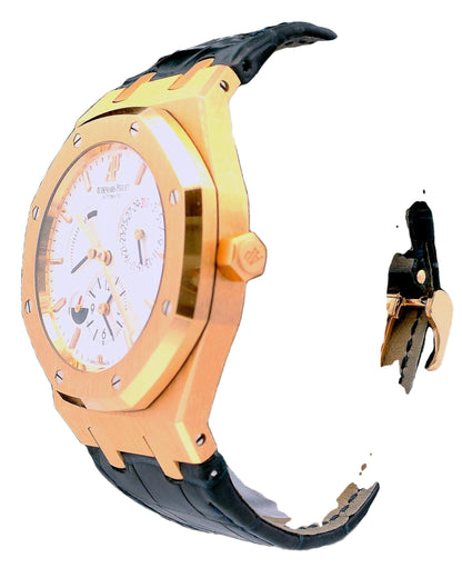 Audemars Piguet Royal Oak 26120OR Dual Time Mens Watch Box Papers