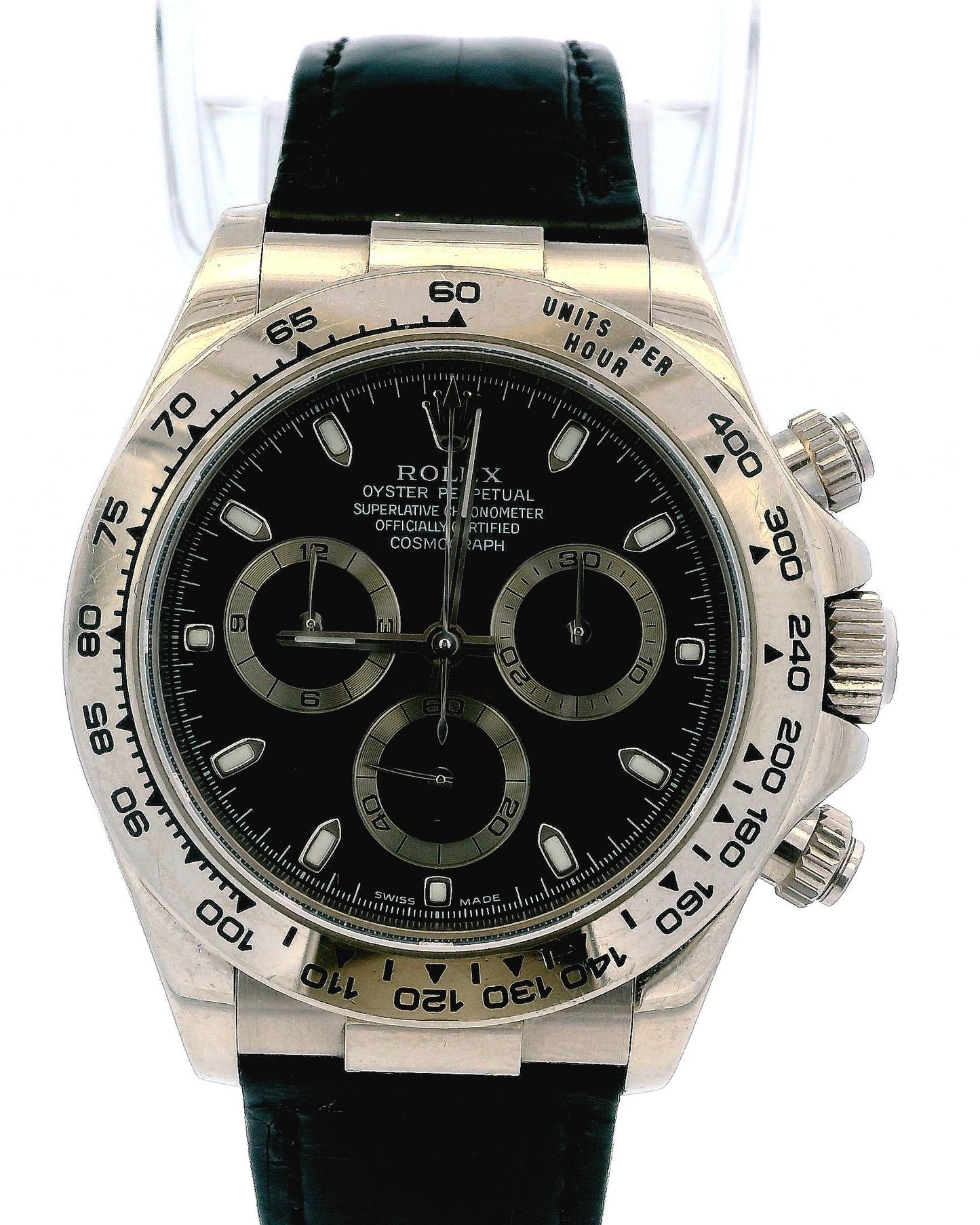 Rolex Cosmograph Daytona 116519 18K White Gold Black Dial Box & Papers