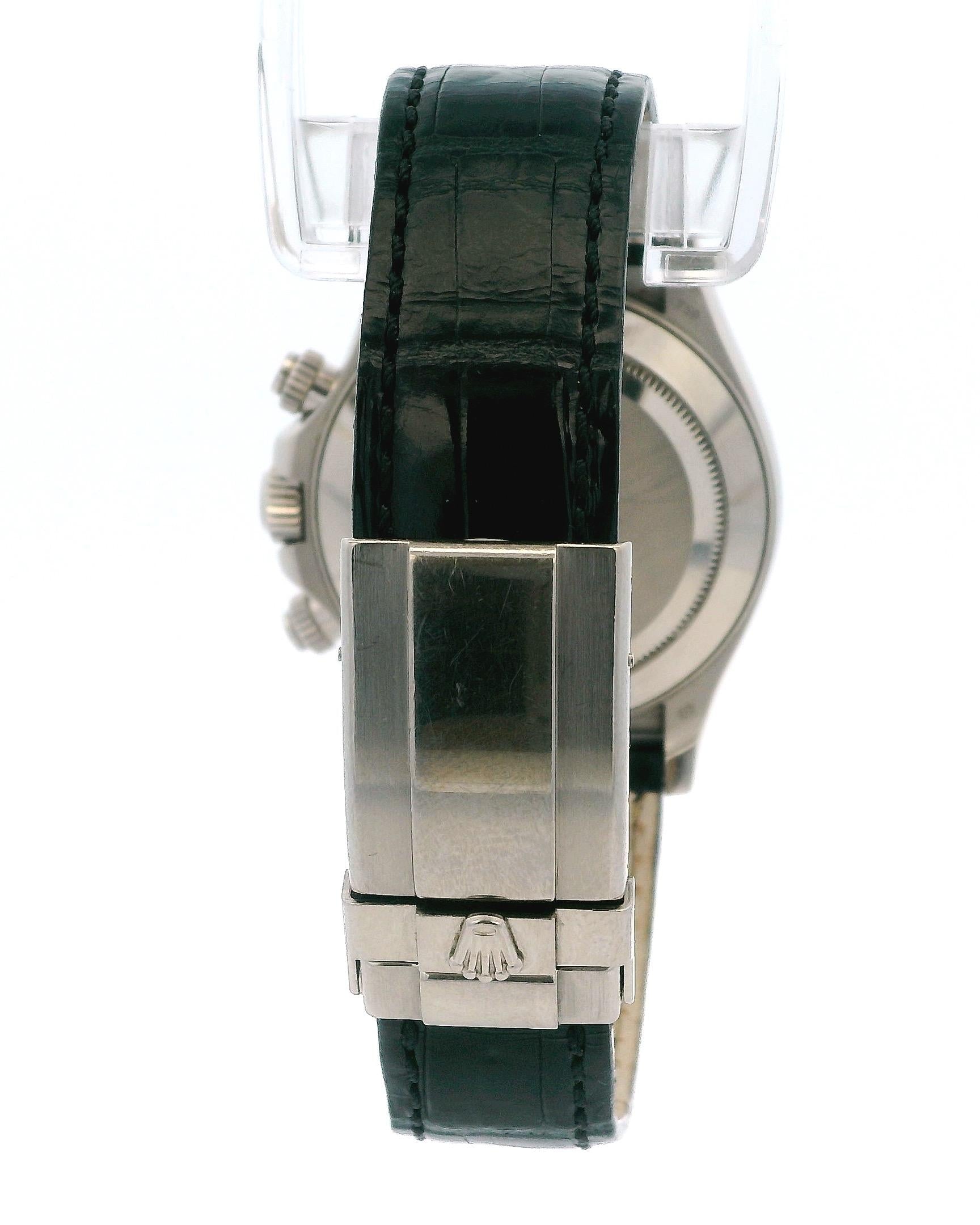 Rolex Cosmograph Daytona 116519 18K White Gold Black Dial Box & Papers