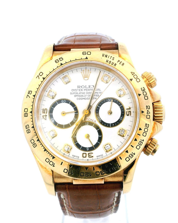 Rolex 'Zenith' Daytona 16518 Diamond Dial Watch