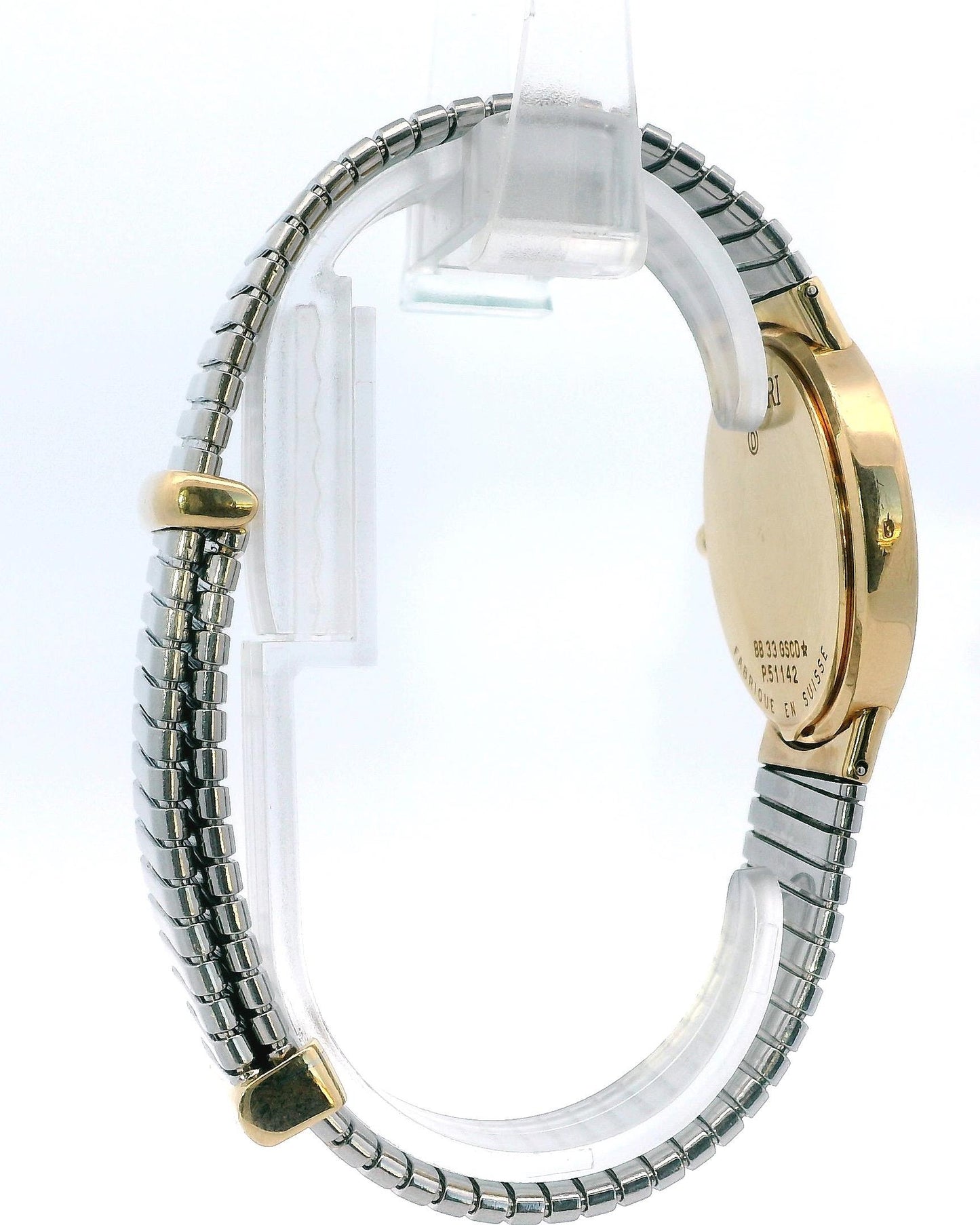 Bulgari Bulgari BB33GSCD 18K Yellow Gold, Stainless Steel Tubogas Bracelet.