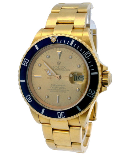 Rolex Submariner Date 16808 Tropical Nipple Dial Men's Watch