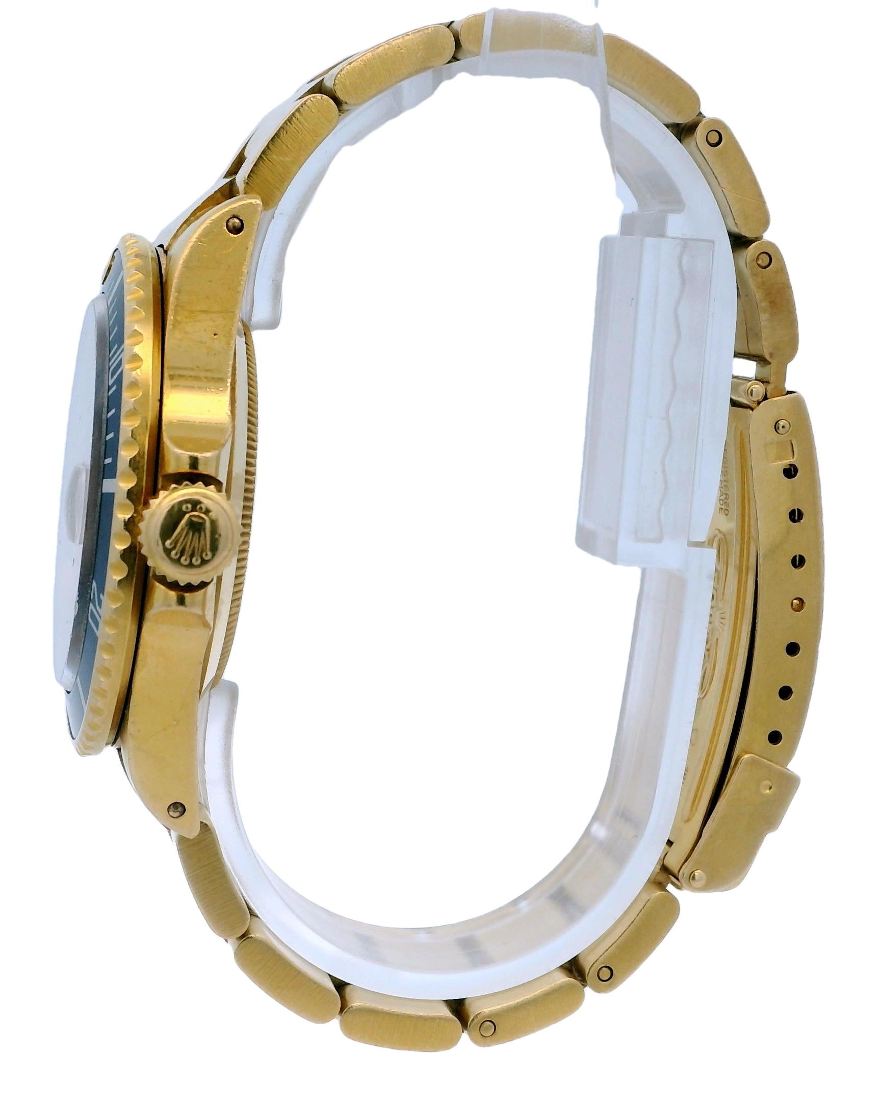 Rolex Submariner Date 16808 Tropical Nipple Dial Men's Watch