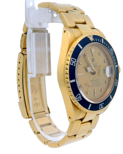 Rolex Submariner Date 16808 Tropical Nipple Dial Men's Watch