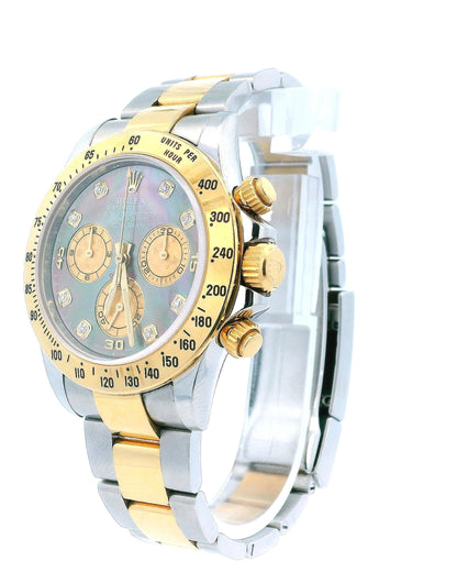 Rolex Daytona 116523 Dark Crystal MOP Dial Mens Watch Box Papers