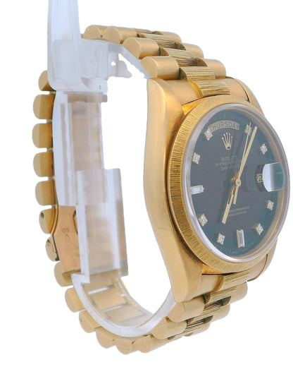 Rolex Day Date 18078 Red Degrade Diamond Dial 18K Yellow Gold Watch