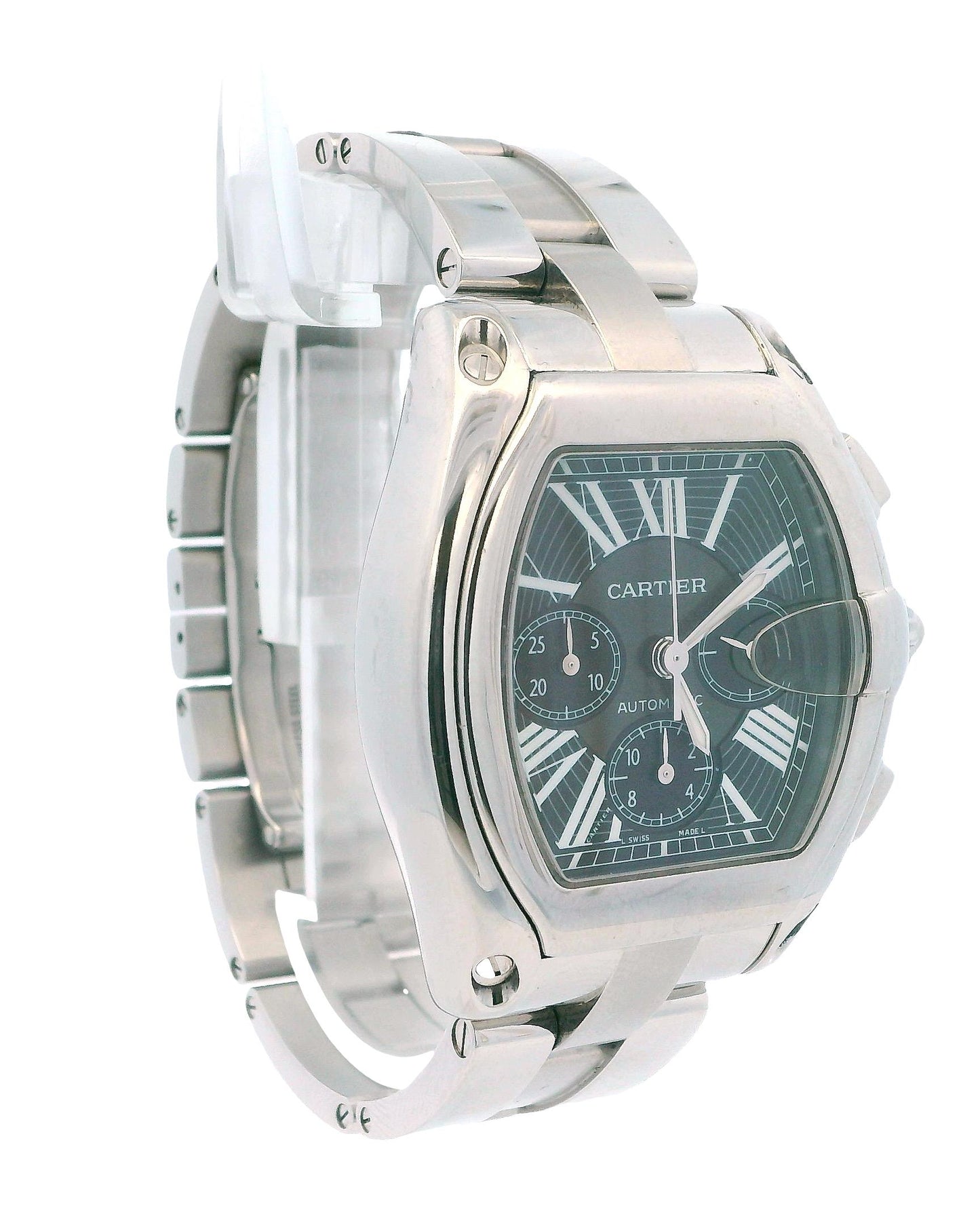 Cartier Roadster W62020X6 Black Dial Mens Watch