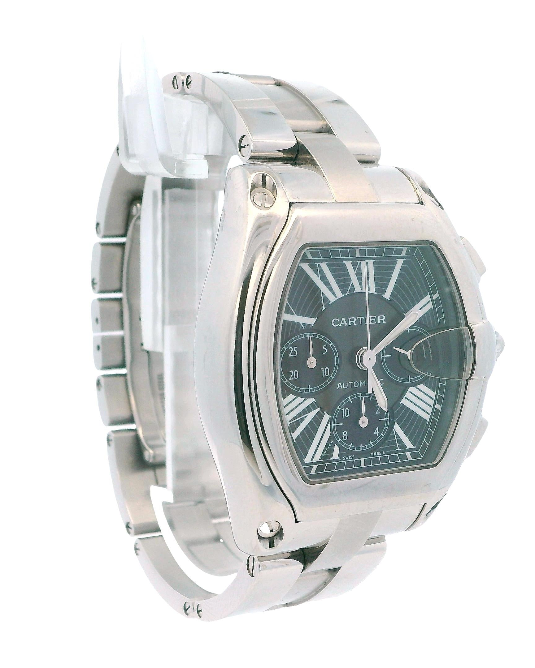 Cartier Roadster W62020X6 Black Dial Mens Watch