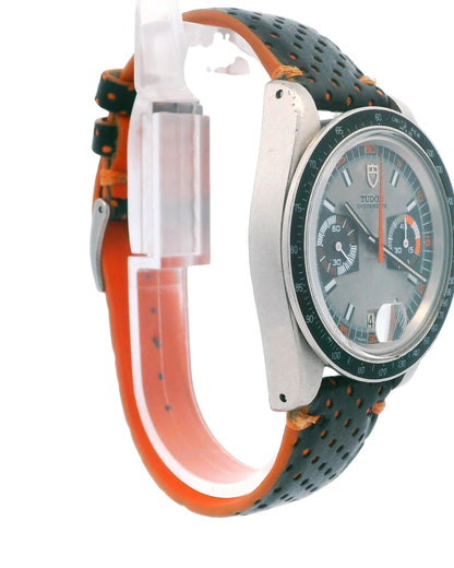Tudor Monte Carto orange black grey dial  7149/0 Unpolished Vintage Watch