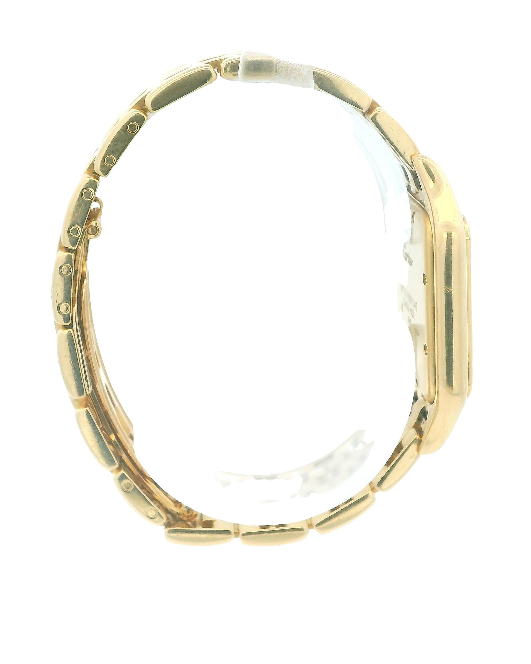 Cartier Panthere Large 18K Yellow Gold Silver Roman Dial W/Papers