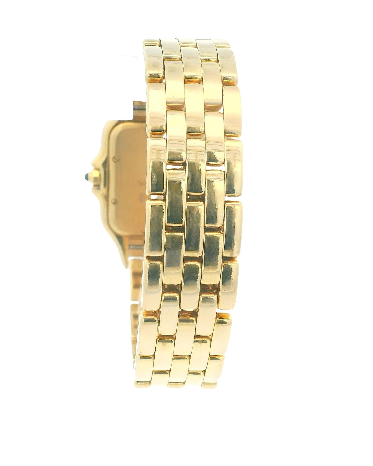 Cartier Panthere Large 18K Yellow Gold Silver Roman Dial W/Papers