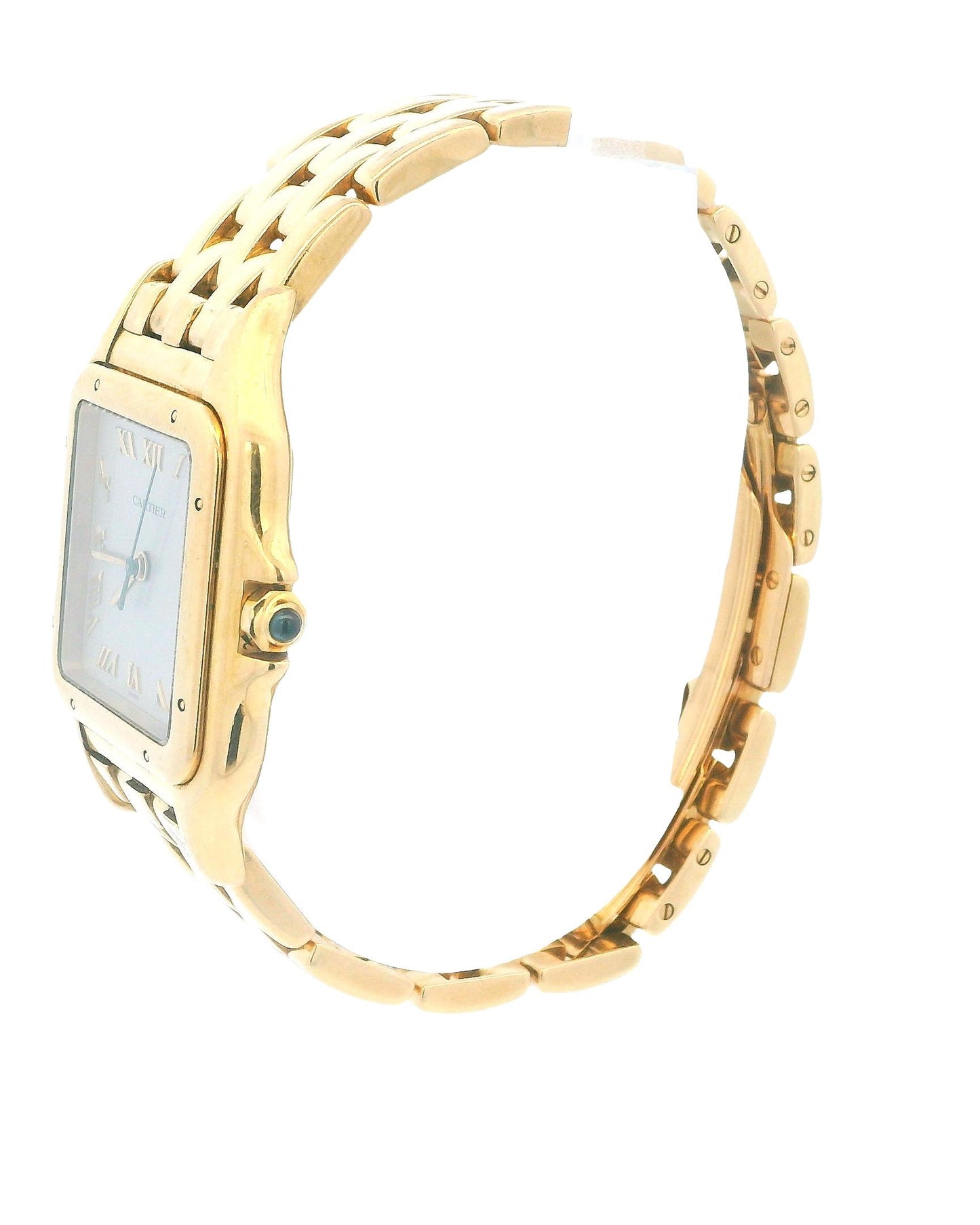 Cartier Panthere Large 18K Yellow Gold Silver Roman Dial W/Papers