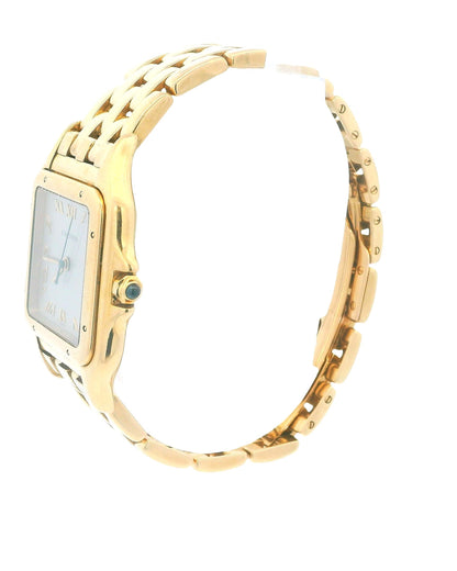 Cartier Panthere Large 18K Yellow Gold Silver Roman Dial W/Papers