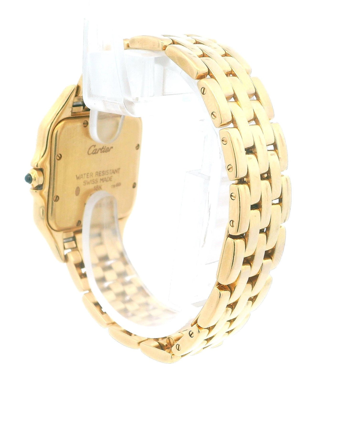 Cartier Panthere Large 18K Yellow Gold Silver Roman Dial W/Papers