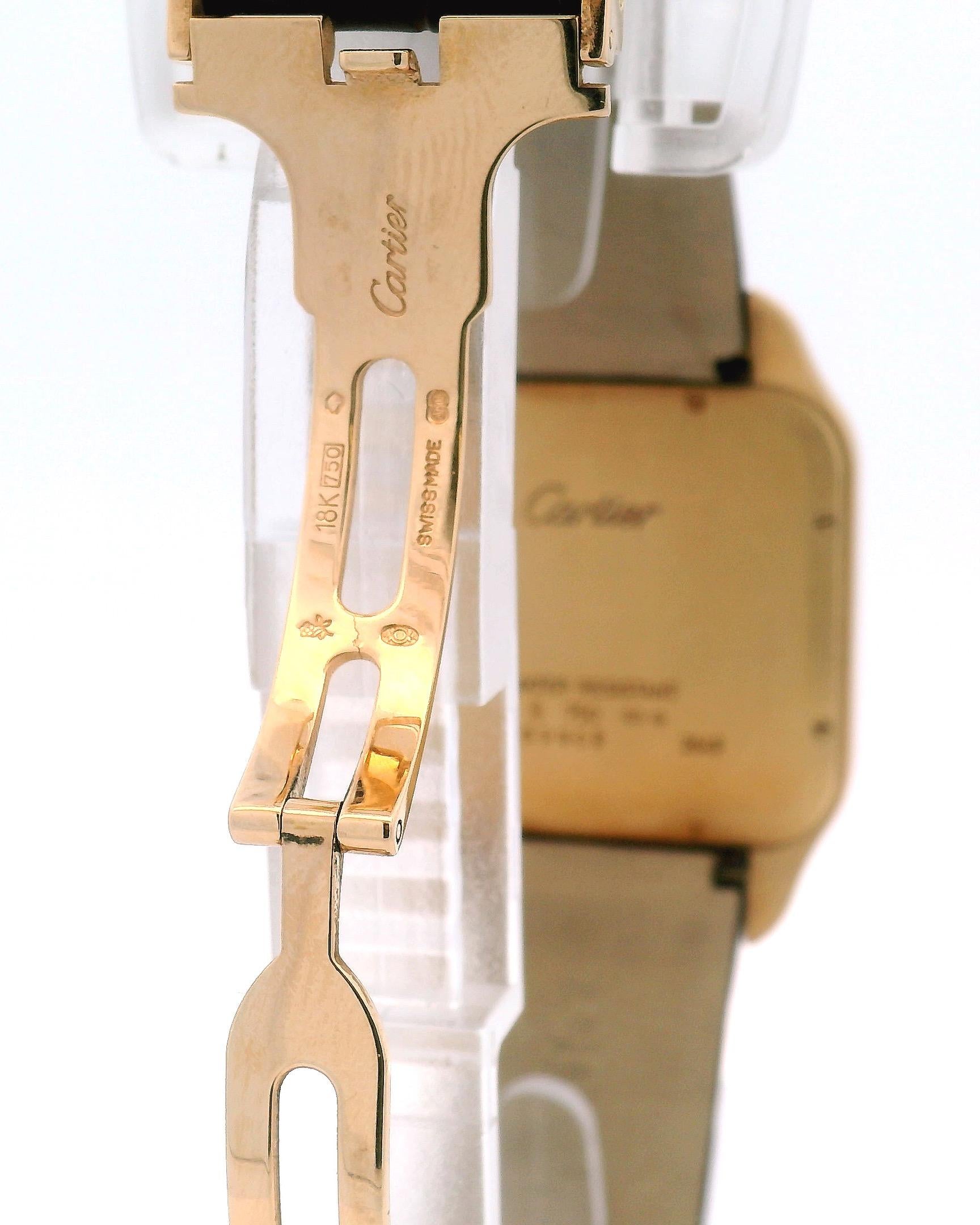 Cartier Santos Dumont W2006851 Large 18k Yellow Gold Mens Watch