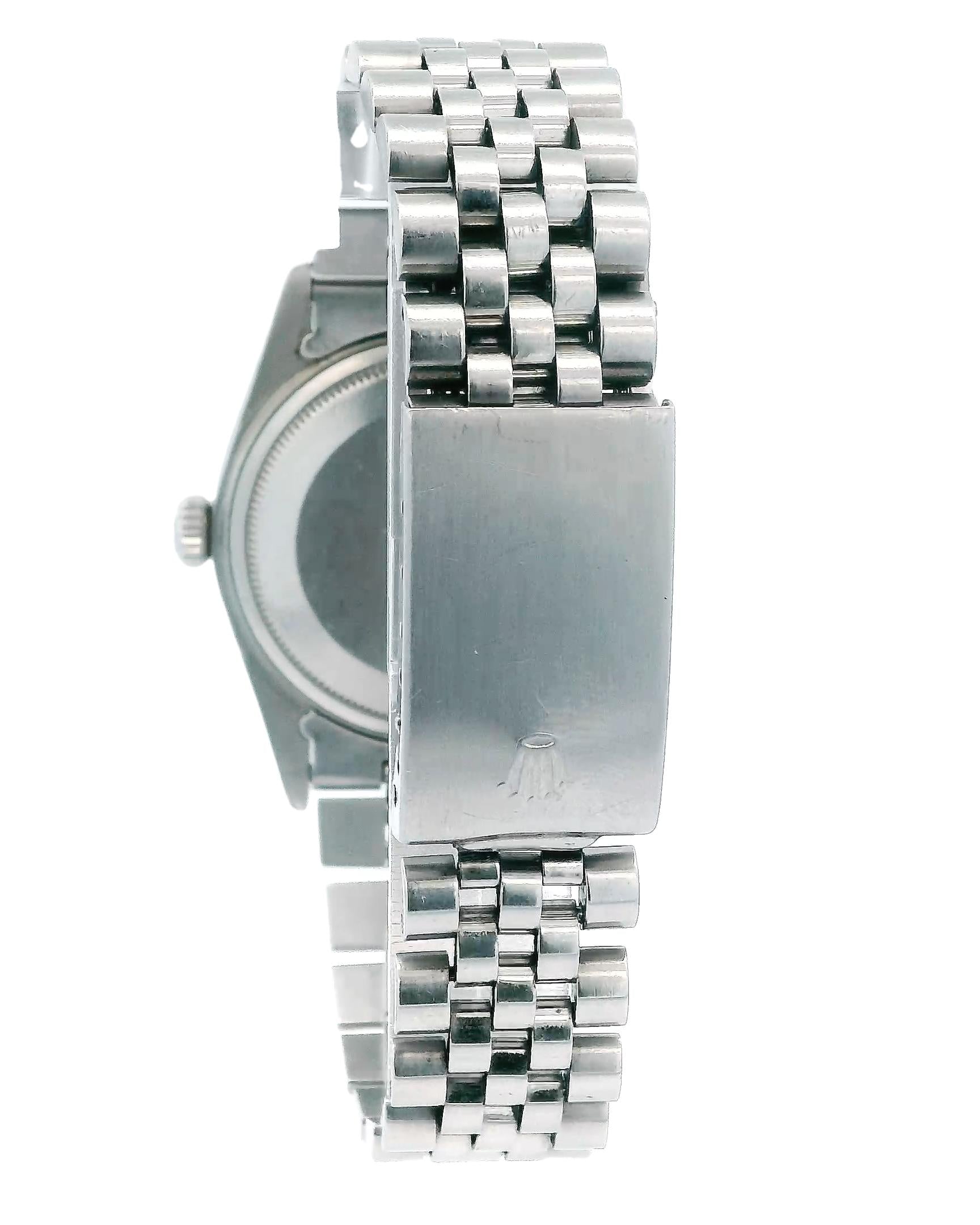 Rolex Datejust 1601 Steel & White Gold Silver Dial Vintage Watch