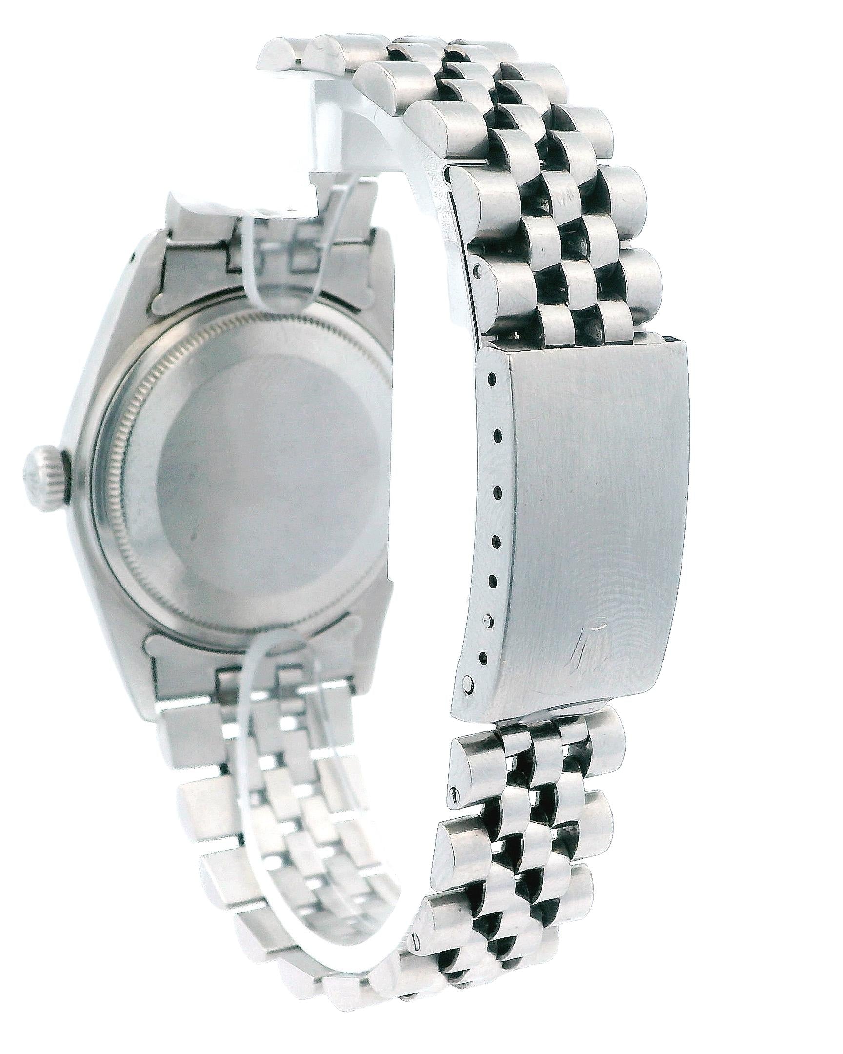 Rolex Datejust 1601 Steel & White Gold Silver Dial Vintage Watch