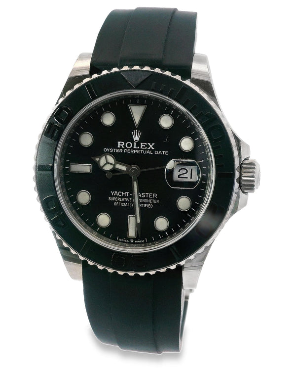 Rolex Yacht-Master 226659 Black Dial 18K White Gold Watch Box Papers