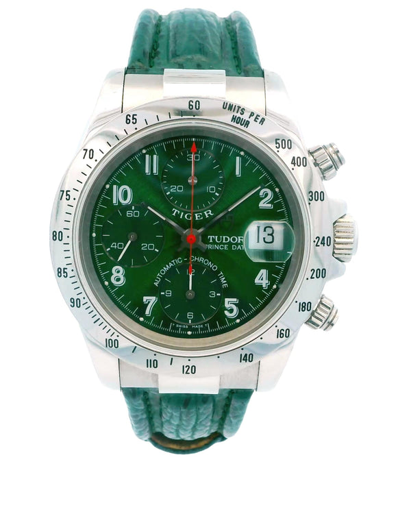Tudor Prince Date Chronograph Tiger Green 79280 Box & Papers