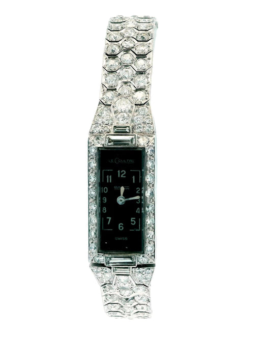 Jaeger-LeCoultre Duoplan Platinum & Diamonds Ladies Watch