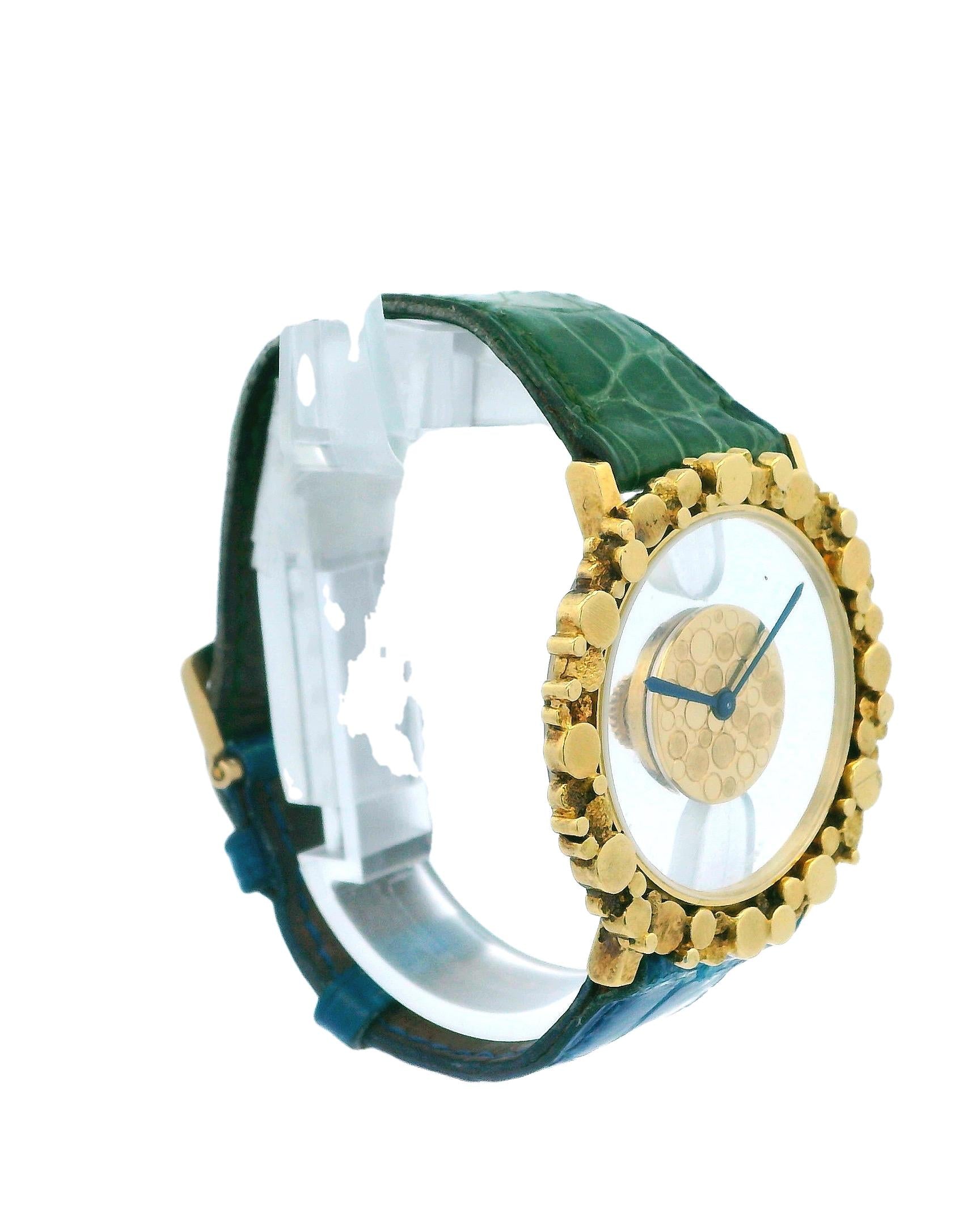 Jaeger-LeCoulture Mystery Dial 18K Yellow Gold Nuggest Watch